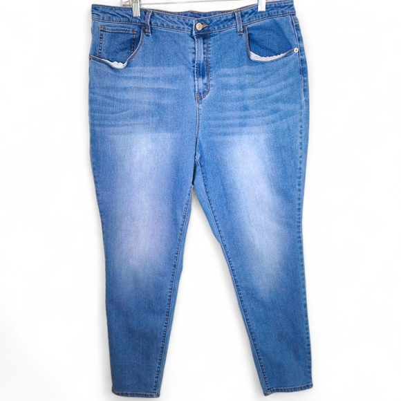 No Boundaries High Rise Skinny Jeans Size 21 Light Blue Wash - Picture 1 of 6